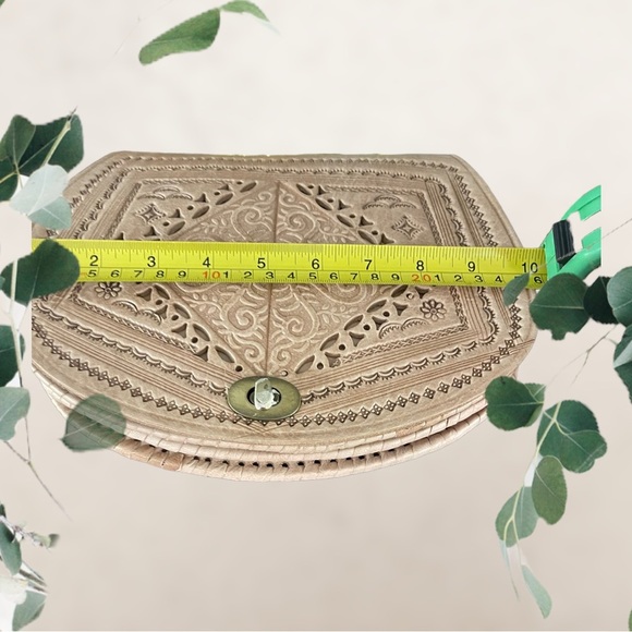 vintage Genuine Leather Handmade Messenger Boho Crossbody Bag Gift No tags - Picture 8 of 15